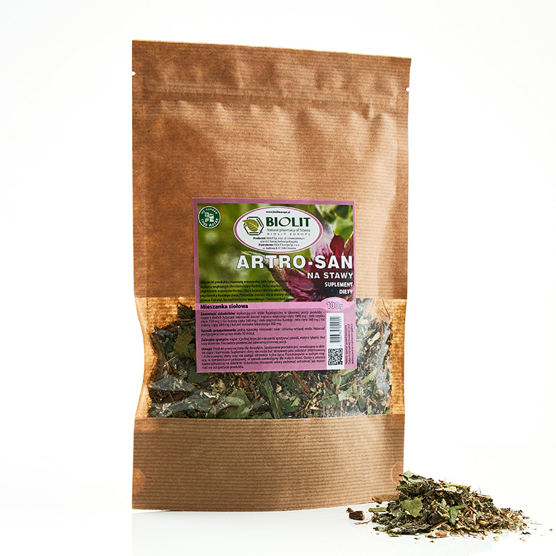 1️⃣ Arthro-San herbal blend — natural support for joints and mobility — LongaVita.shop
2️⃣ Cup of herbal tea with burdock and raspberry leaves — daily joint comfort support
3️⃣ Dried herbs and roots — natural sources of antioxidants and minerals for cartilage health
4️⃣ Active lifestyle — walking and flexibility supported by Arthro-San herbal blend
